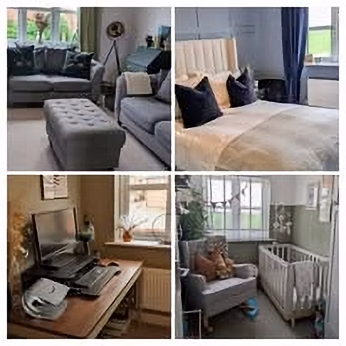Collage of clean, organised living spaces after hoarding support